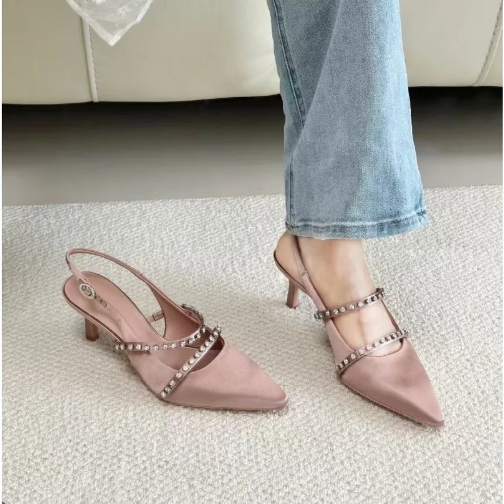 Fashion Women's Sandals Pink S - Slip Dress Satin review and price