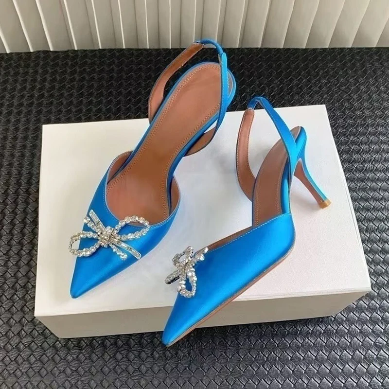 Crystal Bow-knot Thin Heels Sa - Slip Dress Satin review and price